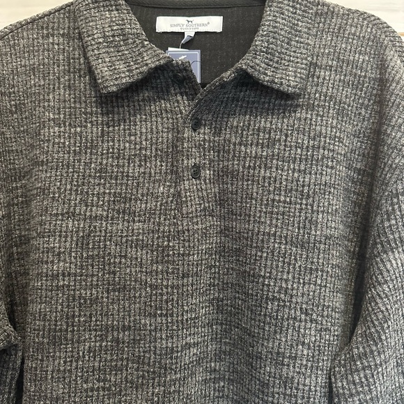 Simply Southern Gray Casual Button Down Shirt Classic Style - Picture 3 of 6